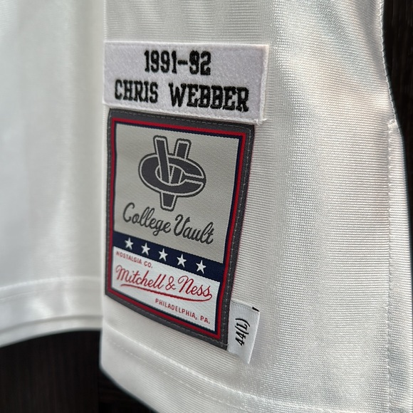 Chris Webber Michigan Wolverines Mitchell & Ness Authentic Jersey - White - Picture 2 of 4